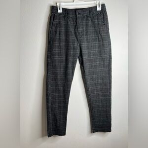 Junxin Men's Elastic Waist Pants. grey checkered Size 32